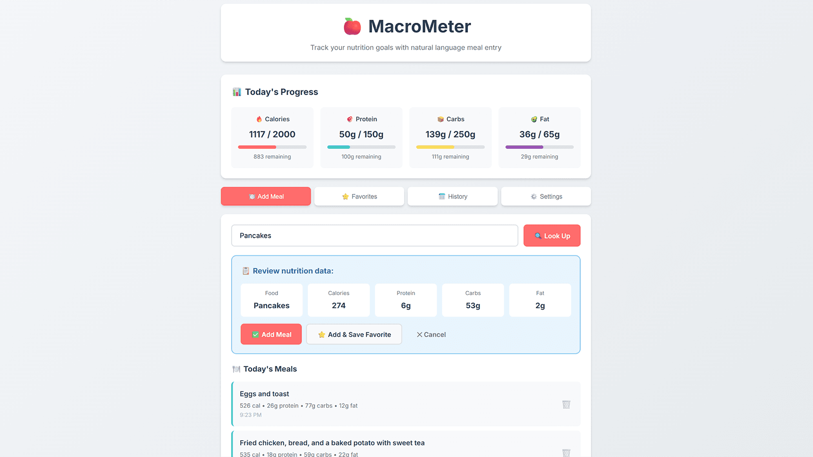 MacroMeter screenshot
